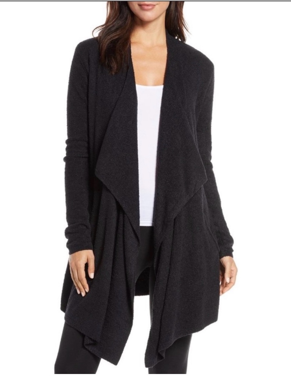 Barefoot dreams waterfall black cardigan size large/xl